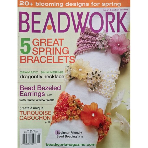 Beadwork Magazine April May 2008 Great Spring Bracelets - Picture 1 of 16
